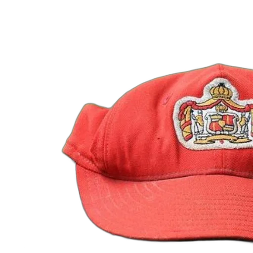 hat, crown, red, baseball, cap, emblem, patch, sits transparent PNG cut-out