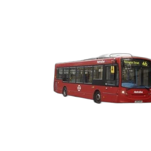 3d render, photorealistic, concept art, red, metroline, bus, parked, side transparent PNG cut-out