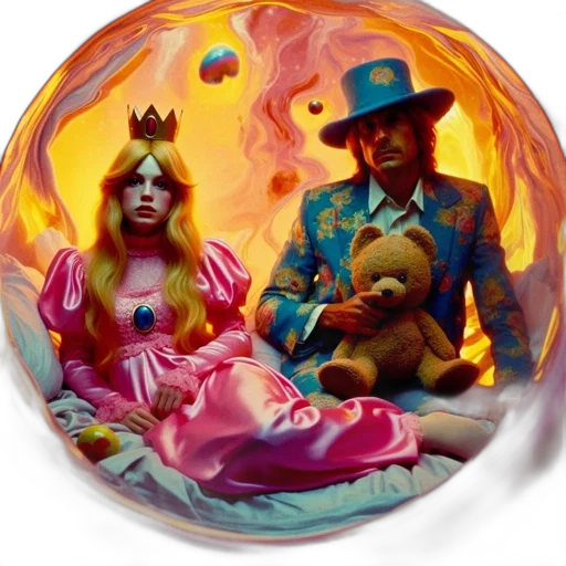 hat, umbrella, concept art, fantasy art, fire, underwater, outer space, two transparent PNG cut-out
