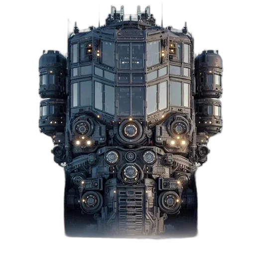 robot, face, weapon, crown, concept art, 3d render, fantasy art, cyberpunk transparent PNG cut-out