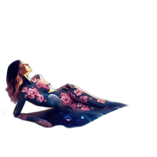 umbrella, dress, jacket, creature, concept art, 3d render, vaporwave, photorealistic transparent PNG cut-out