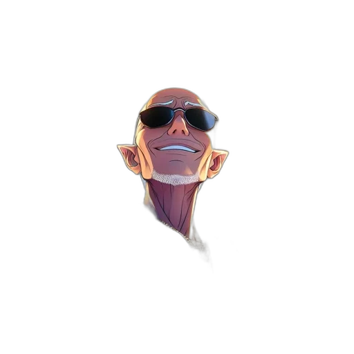 mask, face, staff, creature, 3d render, vaporwave, concept art, cartoon transparent PNG cut-out