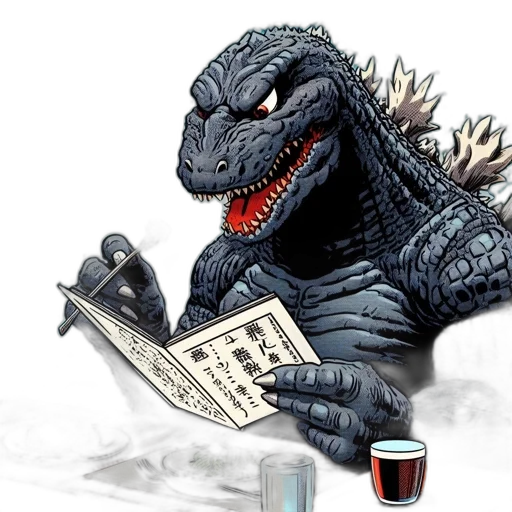 dragon, creature, concept art, comic book art, fantasy art, godzilla, portrayed, comically transparent PNG cut-out