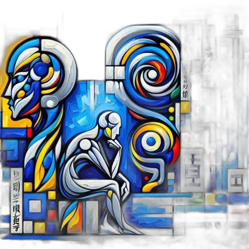 concept art, fantasy art, comic book art, photorealistic, blue, vibrant, abstract, artwork transparent PNG cut-out