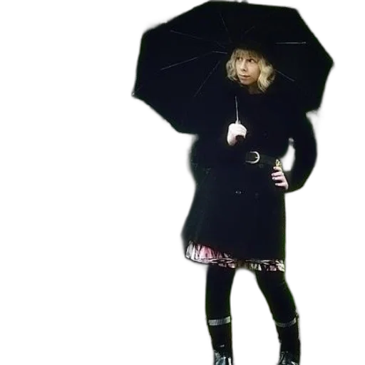 umbrella, jacket, dress, concept art, rain, woman, black, coat transparent PNG cut-out