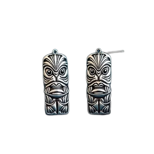 jewelry, pair, silver, earrings, intricate, designs, resembling, native transparent PNG cut-out