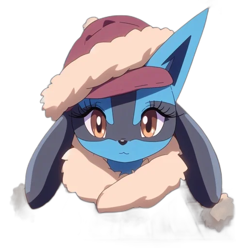 hat, creature, animal, staff, concept art, anime, pixel art, watercolor transparent PNG cut-out