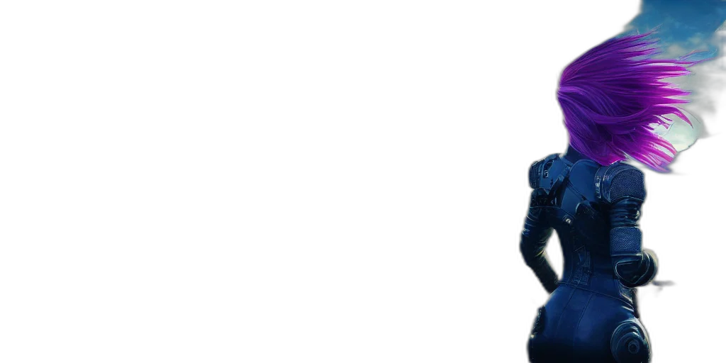 jacket, staff, robot, 3d render transparent PNG cut-out