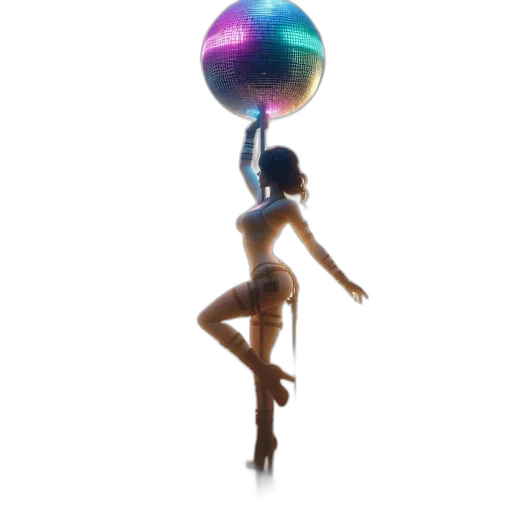 staff, umbrella, jewelry, dress, 3d render, concept art, pixel art, vaporwave transparent PNG cut-out