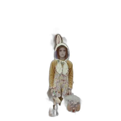 robot, staff, dress, 3d render, young, girl, wearing, bunny transparent PNG cut-out
