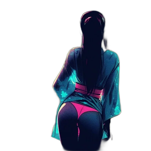 dress, jacket, staff, mask, concept art, cyberpunk, fantasy art, 3d render transparent PNG cut-out