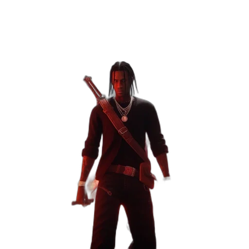 staff, sword, weapon, jacket, 3d render, concept art, pixel art, cyberpunk transparent PNG cut-out