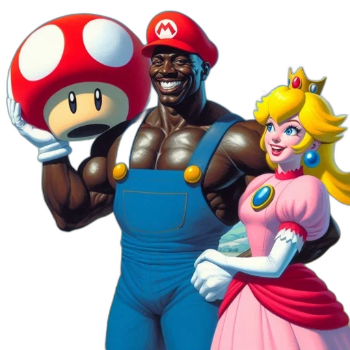 dress, weapon, concept art, pixel art, muscular, man, red, cap transparent PNG cut-out
