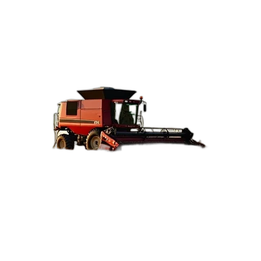 weapon, staff, red, combine, harvester, field, harvested, barley transparent PNG cut-out