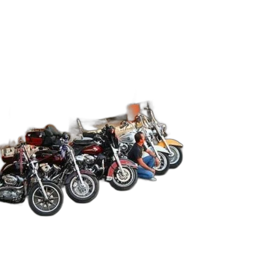 3d render, motorcycles, parked, front, betos, place, restaurant, bar transparent PNG cut-out