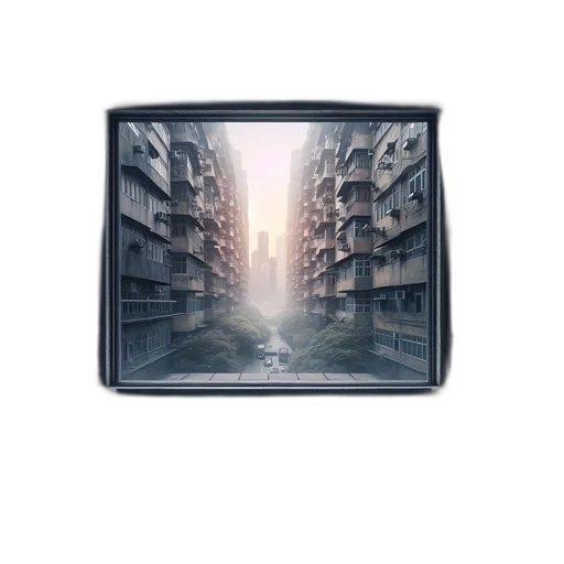building, furniture, car, robot, photorealistic, 3d render, concept art, vaporwave transparent PNG cut-out