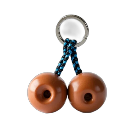 jewelry, 3d render, pair, identical, brown, rubber, balls, hole transparent PNG cut-out