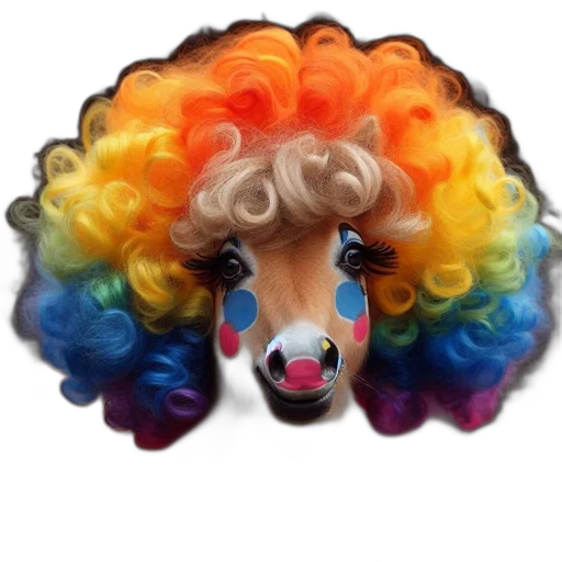 animal, hair, hat, creature, animated, appearing, like, horse transparent PNG cut-out