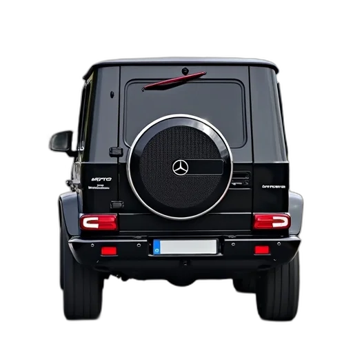car, photorealistic, black, mercedes-benz, suv, unique, patterned, design transparent PNG cut-out
