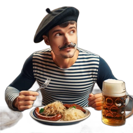 food, photorealistic, concept art, pixel art, 3d render, man, striped, shirt transparent PNG cut-out