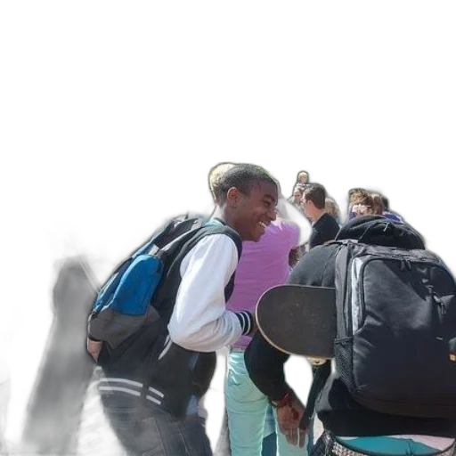 jacket, umbrella, group, people, including, one, blue, backpack transparent PNG cut-out