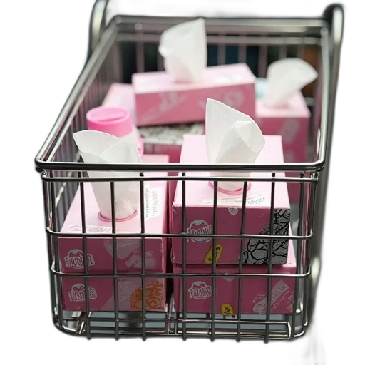 metal, shopping, cart, basket, filled, various, items, contains transparent PNG cut-out