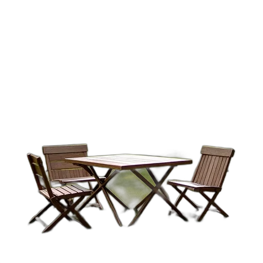 furniture, umbrella, 3d render, photorealistic, earth tones, portable, camping, table transparent PNG cut-out