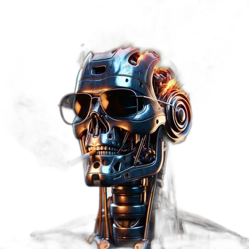 robot, face, mask, cyberpunk, concept art, 3d render, fantasy art, animated transparent PNG cut-out