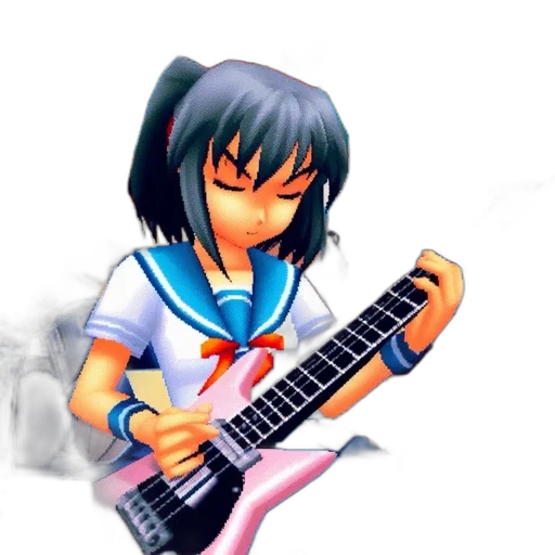 weapon, anime, 3d render, concept art, cartoon, neon lights, screenshot, video transparent PNG cut-out