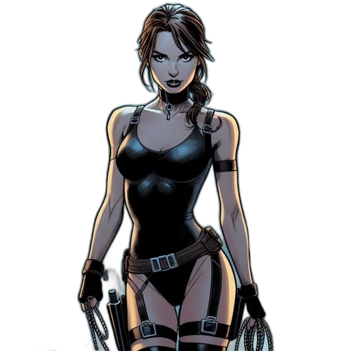 comic book art, concept art, cyberpunk, cartoon, dark, animated, character, possibly transparent PNG cut-out