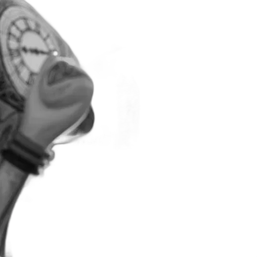 black, white, photo, big, ben, clock, foreground transparent PNG cut-out