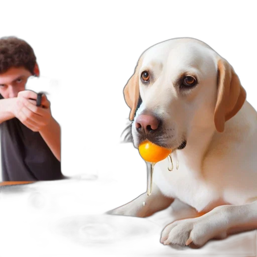 food, photorealistic, 3d render, office, home, workspace, features, dog transparent PNG cut-out