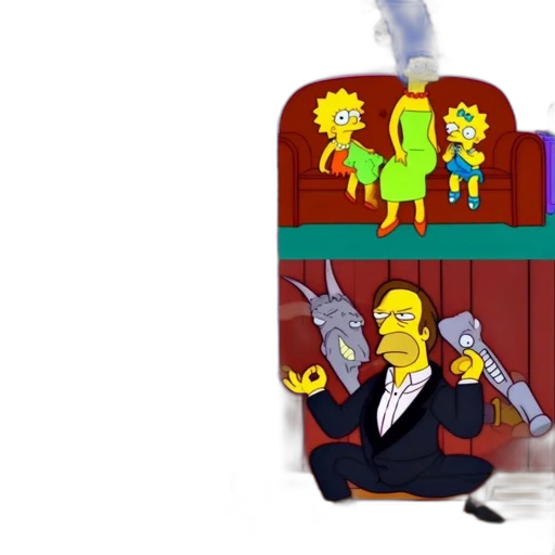 jacket, concept art, cartoon, fire, outer space, underwater, four, simpsons transparent PNG cut-out