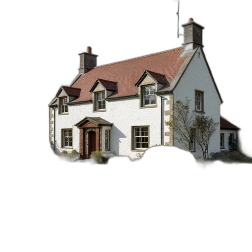 building, 3d render, photorealistic, concept art, self, catering, cottage, ireland transparent PNG cut-out