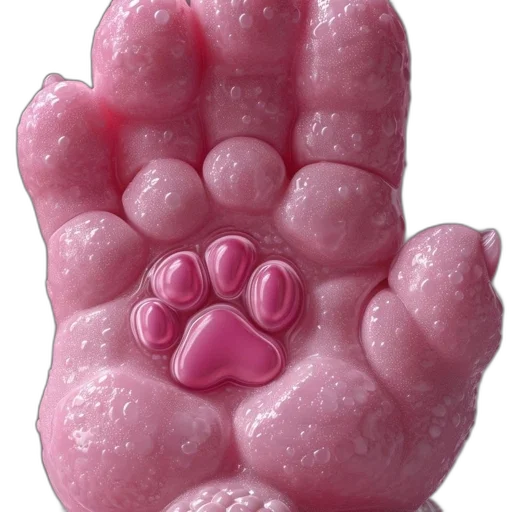 animal, creature, food, 3d render, photorealistic, 3d-rendered, pink, gelatinous transparent PNG cut-out