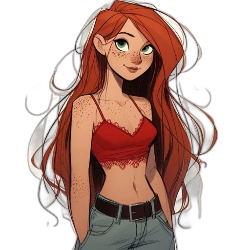 dress, hair, cartoon, concept art, fantasy art, pixel art, red, earth tones transparent PNG cut-out