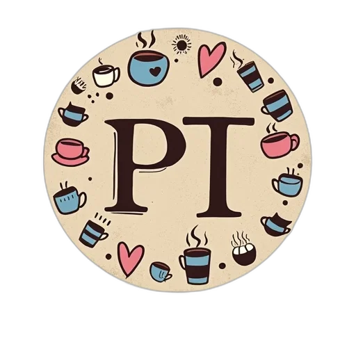 circular, logo, pattern, coffee, cups, hearts, other, coffee-related transparent PNG cut-out