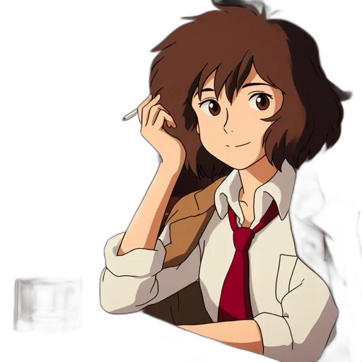 face, jacket, staff, robot, anime, cartoon, pixel art, concept art transparent PNG cut-out