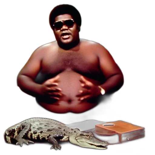 animal, creature, dragon, food, vaporwave, concept art, man, sits transparent PNG cut-out