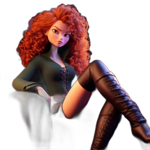 dress, concept art, 3d render, fantasy art, cartoon, fire, dark, animated transparent PNG cut-out