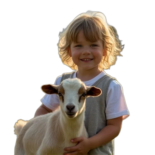 animal, creature, face, hat, photorealistic, young, child, holding transparent PNG cut-out
