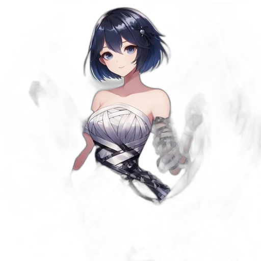 dress, weapon, staff, robot, fantasy art, concept art, pixel art, anime transparent PNG cut-out