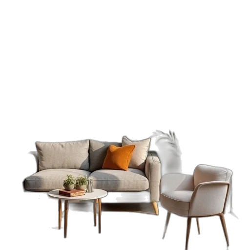 furniture, 3d render, photorealistic, concept art transparent PNG cut-out