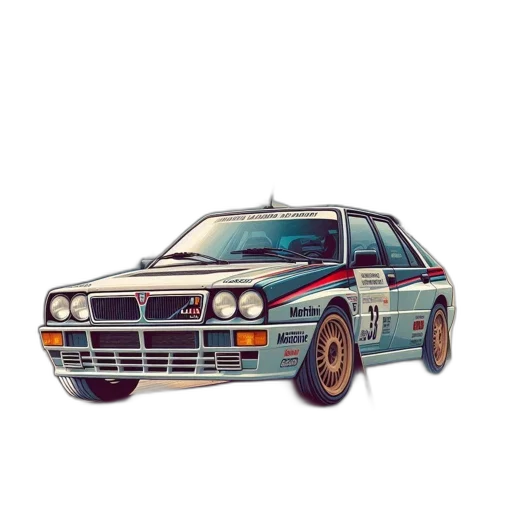 car, weapon, photorealistic, pixel art, concept art, watercolor, lancia, delta transparent PNG cut-out