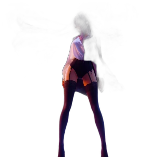dress, jacket, robot, creature, concept art, 3d render, pixel art, anime transparent PNG cut-out