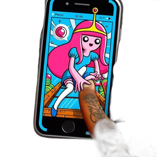 weapon, robot, staff, creature, concept art, vaporwave, cartoon, 3d render transparent PNG cut-out