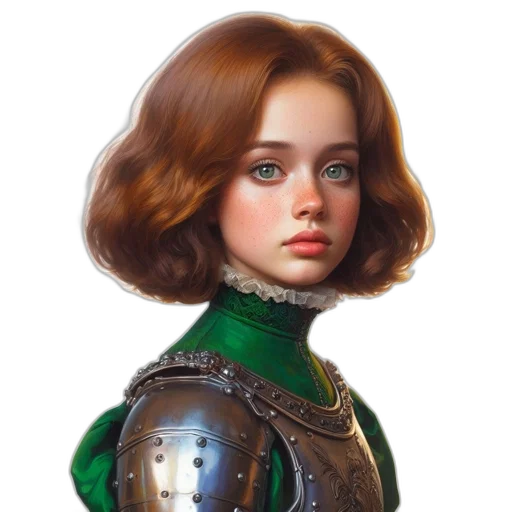 robot, face, crown, hair, fantasy art, concept art, photorealistic, oil painting transparent PNG cut-out