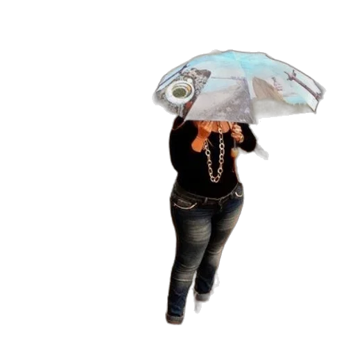 umbrella, hat, jacket, jewelry, 3d render, concept art, photorealistic, vaporwave transparent PNG cut-out