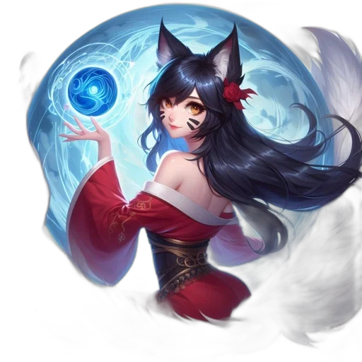 staff, fantasy art, concept art, anime, pixel art, animated, character, fox-like transparent PNG cut-out