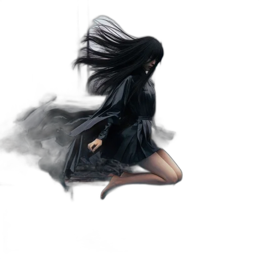 dress, hair, mask, dragon, fantasy art, concept art, comic book art, photorealistic transparent PNG cut-out